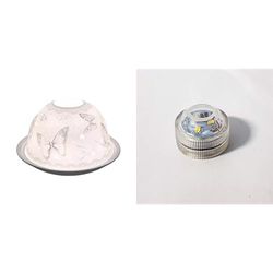 Nordic Lights Tealight Candle Holder - Butterfly + LED