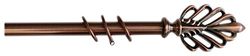 kippen 1304RA Extendable Curtain Rod 120-200 cm. Pattern Leaf Satin Copper