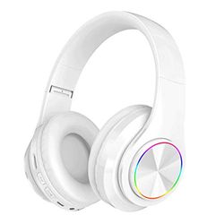 HiClothbo Unisex Headphones & Earphones B39 Bluetooth Over-Ear, Noise Cancelling Kopfhörer Integriertem Mikrofon, HiFi Stereo Faltbare Kabellose Headset für PC-Laptop, Weiß