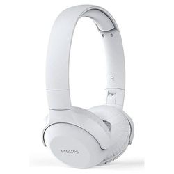 VoltShine White Bluetooth Headset with Microphone, Ideal for Calls and Listening to Music Without Cables.