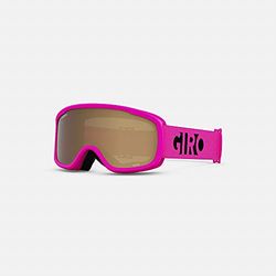 Giro Buster Youth Snow Goggle - Pink Black Blocks Strap with Amber Rose Lens