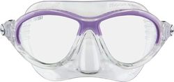 Cressi Moon Kid Mask - Maschera per Immersioni e Snorkeling, Trasparente/Lilla, Taglia Unica, Unisex Bambini