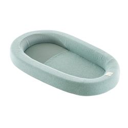 TRÄUMELAND Babynest HOME – ventilerande och mjukt babybo med 3D-luftkudde – bärbart sovunderlägg – perfekt för nyfödda – komfort och säkerhet för hem och på språng