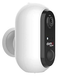 Beghelli - Telecamera Wifi Esterno FullHD, Batteria Ricaricabile, Videocamera Sorveglianza con Sensore Movimento, Visione Notturna, Ottica Grandangolo 130°, Dom-e, Compatibile con Alexa e Google Home