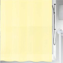 Spirella Bio Collection, Textile Shower Curtain, 180 x 200, 100% Polyester, Yellow, PEVA