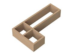 nuie DDL300 Accessory L-Shaped Bamboo Drawer Organiser, 150mm