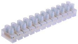 RS PRO Lot de 5 bornes de connexion en polyamide transparent - 12 broches - 12 AWG / 3 → 24 A