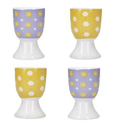 KitchenCraft Lot de 4 coquetiers en porcelaine