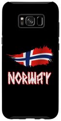 Carcasa para Galaxy S8+ Diseño de bandera de estilo nórdico antiguo de Noruega