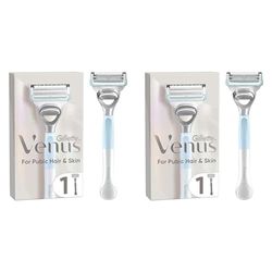 Gillette Venus Women's Razor + 1 Razor Blade Refill with Precision Trimmer, Designed for Pubic Hair & Skin (Pack of 2)
