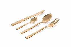 Modern Set 24 posate copper con finitura lucida in acciaio