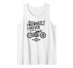 Bobber moto vintage in bianco Canotta