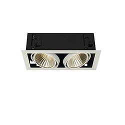 SLV KADUX 2 Set/LED, floodlight, spot, Ceiling, recessed, Internal Lighting / 3000K 54W 5300lm White dimmable 30 Degrees, Aluminium, 54 W