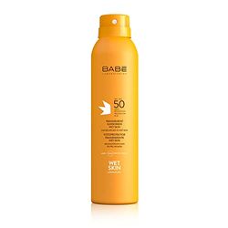 Laboratórios bebé - Fotoprotetor transparente Wet Skin SPF 50 200 ml, proteção solar de 50 | creme solar corpo | resistente à água, absorção rápida para todos os tipos de pele, contra danos solares
