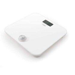HAEGER U-POWER digitale badkamerweegschaal, batterij-aangedreven technologie: druk op de knop om stroom te genereren, capaciteit 180 kg, groot LCD-scherm, automatische uitschakeling