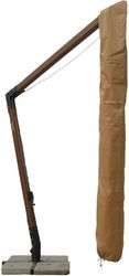 Megashopitalia Beschermhoes voor zweefparasol, 3 x 4, 3 x 3 m, rond, hout, aluminium, waterdicht, voor buiten, universele afdekking