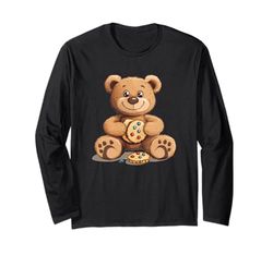 Oso de peluche y galletas para un aperitivo conmovedor Manga Larga