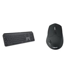 Logitech MX Keys S Wireless Keyboard, Low Profile, Fluid Quiet Typing & M720 Triathlon Multi-Device Wireless Mouse, Bluetooth, USB Unifying Receiver