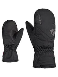 Ziener LORIANO - Muffola da sci per bambini, impermeabile, traspirante, nero, 4,5