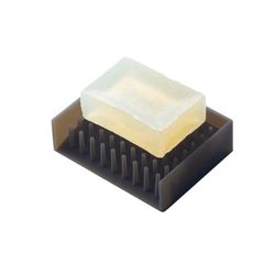 Yamazaki Soap Tray, Silicone, Black, One Size
