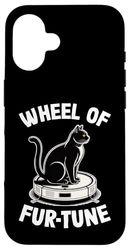 Wheel Of Fur-Tune Robot Vacuum Cleaner Funny Cat Case for iPhone 16