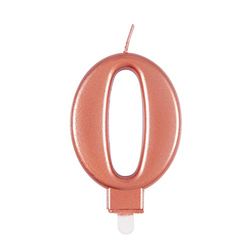 Unieke verjaardagskaars 19620 0,0-3,54 inch | roségoud | metallic | 1 stuk, roségoud | 7 centimeter