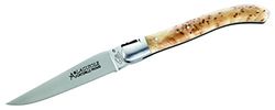 Pataud Fontenille Laguiole XS, Acciaio 12 C27, Ginepro, Custodia in Pelle Protettiva Coltello