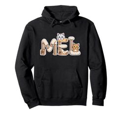 Mel Cat Trees - Personalized Cute Name Word Art Pullover Hoodie