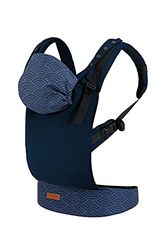 MoMi COLLET Porte-bébé pour enfants de 3 à 48 mois (poids 4 à 20 kg), 2 positions de portage avec 6 points de réglage, avec capuche et appui-tête pour enfant