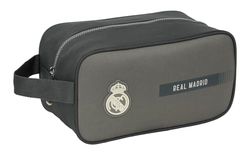 Safta Real Madrid 3ème équipe 24/25 - Sac à Chaussures Moyen, Multifonction, Sport, extrascolaire, Football, Confortable et Polyvalent, 29 x 14 x 15 cm, Gris, M, Décontracté