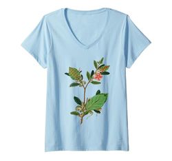 Donna Foglia Insetto Phylium Insetti divertente Insetti Entomologo Vintage Maglietta con Collo a V
