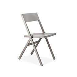 Alessi Piana ASPN7032 - Cadeira dobrável de design em polipropileno reforçado com fibra de vidro, cinzento