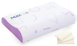 MLILY Oreiller réglable en Mousse à mémoire de Forme pour Enfants, oreillers Respirants et Doux pour Enfants, garçons et Filles, certifié CertiPUR-US, 30,5 x 51 cm, Violet