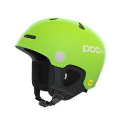 POC POCito Auric Cut MIPS Veilige ski- en snowboardhelm voor kinderen met led-paneel, fluorescerend geel/groen, XXS (48-52 cm)