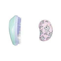 Tangle Teezer Brosse démêlante pour cheveux fins et fragiles & Original Mini Brosse à cheveux licorne-en-ciel pour enfants