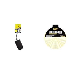 Meguiar's X190700EU Supreme Microfibre Angled Wheel Cleaning Brush, Medium, Completely Safe Wheel Cleaning, Black & X3003 Professional Car Wash Grit Guard (car wash bucket sold separately)