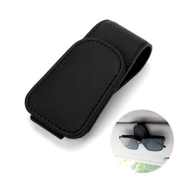 Supporto per Occhiali Auto Sunvisore Magnete Cintura di Cuoio, Supporto per Occhiali da Sole per Car Visor Accessori Occhiali Clip Auto Sunvisore Supporto per Occhiali Biglietti