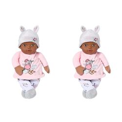 Baby Annabell Sweetie For Babies 706435-30cm Doll with Super Soft Fabric Body & Rattle for New-born and Infants - Includes Built-in Rattle - Hand Washable - Suitable from Birth (Pack of 2)