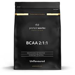 THE PROTEIN WORKS Poudre de BCAA instantanée | Complément d'acide aminé à chaîne ramifiée | Rapport 2:1:1 | Aide à la récupération et à la croissance musculaire | Nature | 1kg