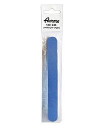 Aurore Lima de uñas profesional azul, grano 120/140, para manicura y pedicura y doble cara abrasiva