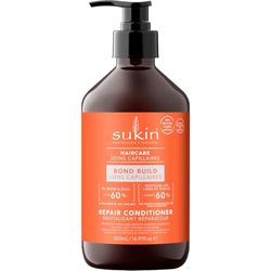 Sukin - Bond Build Repair Conditioner - Paraben Free - Moisturising Shampoo with Lemon Myrtle and Botanicals - Repair Split Ends and Smooth Damage Caused by Colour, Heat and More - 500ml