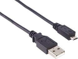 PremiumCord Câble de Connexion USB - Micro USB 1,5 m, USB A Mâle vers Micro B Mâle, Câble de Données USB 2.0 Haut Débit 480 Mbit/s, 5 Broches, 2X Blindé, AWG28, Couleur Noir, 1,5 m