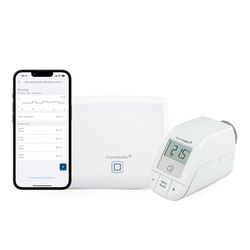 Homematic IP Starterset Mini Verwarmen – Basic, slimme radiatorknopp, intelligente verwarmingsaansturing, additioneel voor aansturing per kamer, werkt met Alexa,