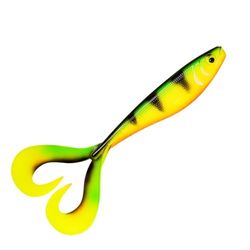 Rapala, Señuelo de Pesca Carnassier Soft Olio, Tamaño: 18 cm/54 g, Señuelo de Agua Dulce, Profundidad de Natación Variable, Equipo de Pesca de Plástico, Fire Tiger FT