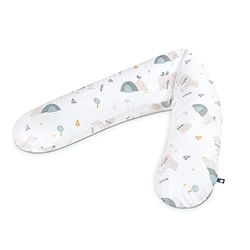 Julius Zöllner Cojín de Lactancia clásico de Aprox. 190 cm, Relleno de 42 litros de microperlas EPS, Fabricado en Alemania, Funda de algodón 100%, Certificado Oeko-Tex® Standard 100, Mountain Bear