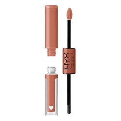 NYX Professional Makeup Brillant à Lèvres Shine Loud, Intensément Pigmenté, Double Embout Rouge à Lèvres et Gloss, Brillance Longue Tenue, Sans Transfert, Teinte : Goal Crusher (02)