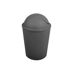 MSV AKO Poubelle avec Couvercle Rabattable Gris 5,5 l