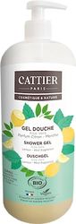 Cattier - Gel doccia senza solfati, profumo limone - menta 1 l