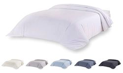 Todocama Housse de Couette en Microfibre pour Couette au Toucher Extra Doux (Blanc, lit 80/90-150 x 220 cm).