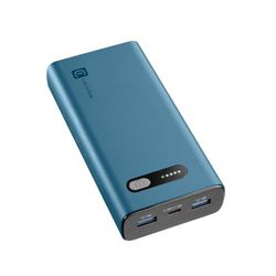 Cellularline - Fast PD 20000 - Caricabatterie Portatile Veloce - Power Delivery 20000mAh - +144 Ore di carica - Porta USB-C: INPUT 18W/OUTPUT: 20W PD - 2 Porte USB: OUTPUT: 18W - Blu